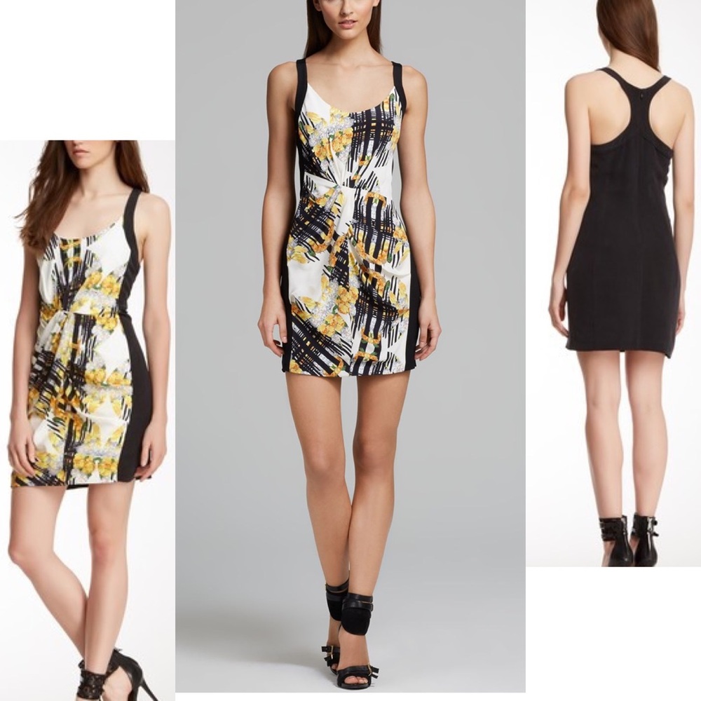 REBECCA MINKOFF Silk Joshua Raceback casual classic style party mini sexy dress